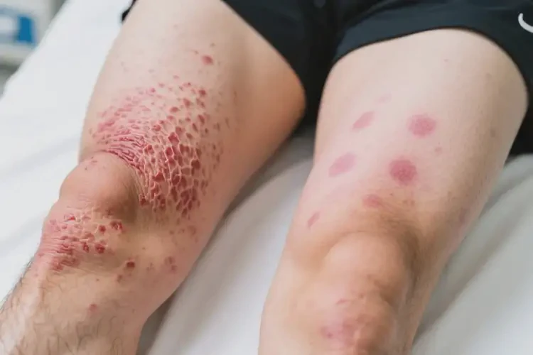 男人大腿上出現(xiàn)濕疹可不可以根治(圖1)