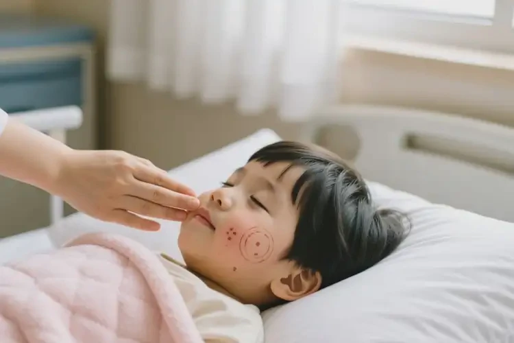 孩子面部容易起濕疹可以治好嗎(圖1)