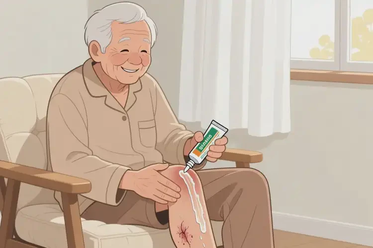 高齡老人大腿上長濕疹可不可以根治(圖1)