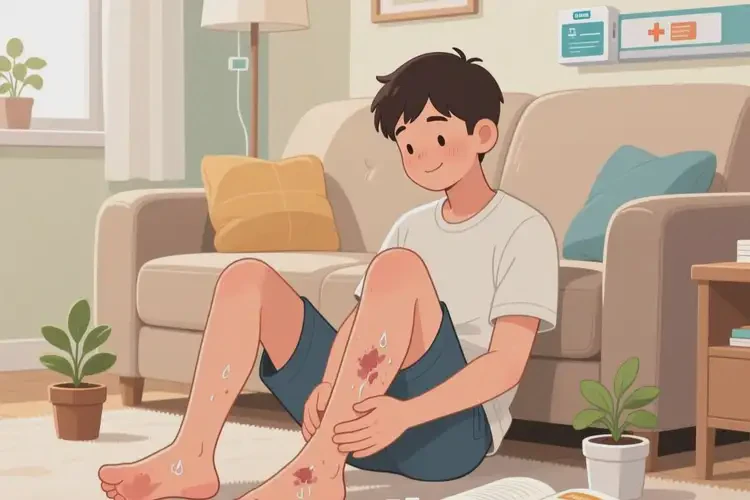 男生腳上出現(xiàn)濕疹可不可以根治(圖1)