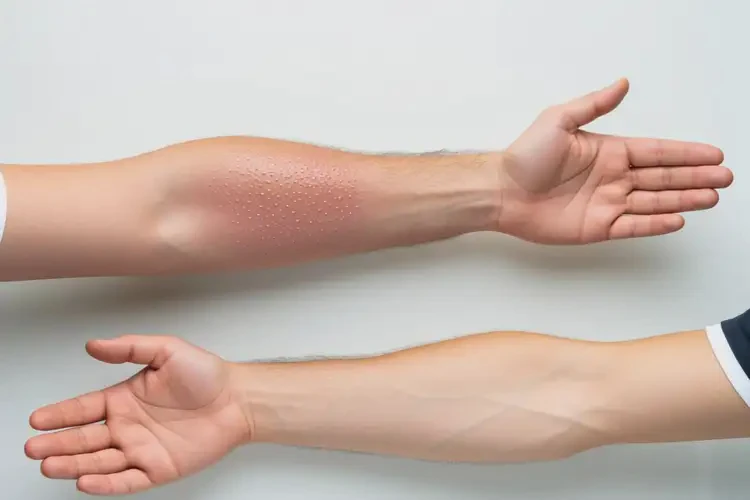 男性手臂出現(xiàn)濕疹可不可以根治(圖2)