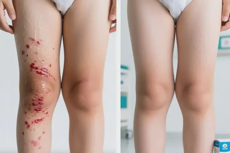 小孩大腿有濕疹可以治好嗎(圖2)