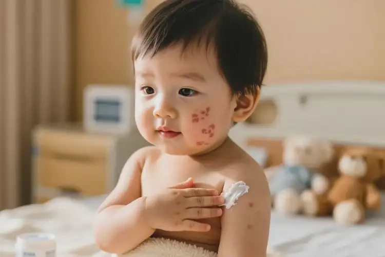 孩子面部容易起濕疹可以治好嗎(圖4)