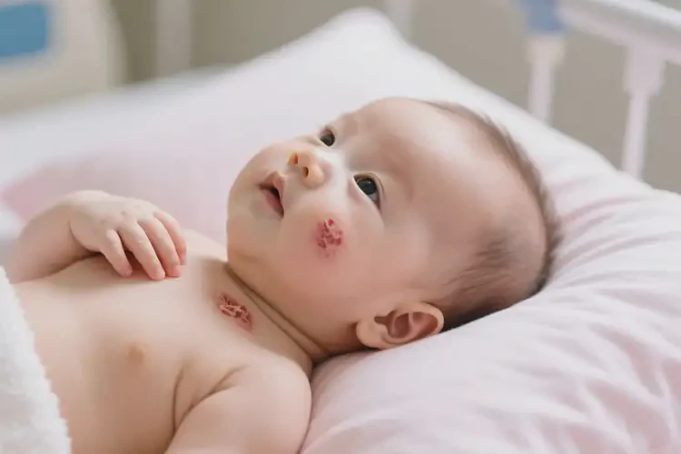 寶寶脖子上有濕疹可以治好嗎(圖1)