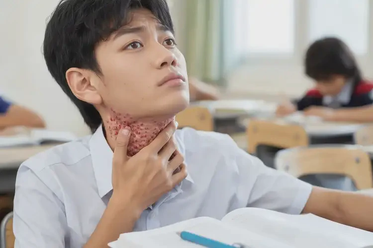 中學(xué)生脖子容易起濕疹可不可以根治(圖4)