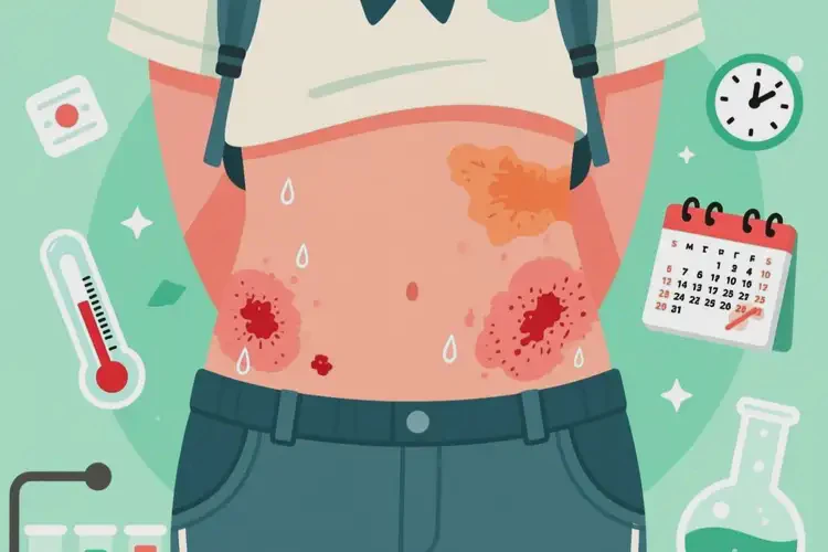 大學生肚子上偶爾起濕疹可不可以根治(圖1)
