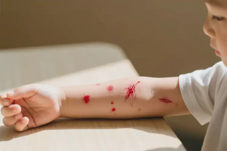 小孩手臂上起湿疹可以治好吗(图1)