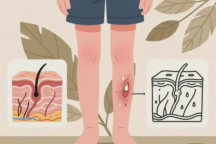 青少年小腿上出湿疹可不可以根治(图1)