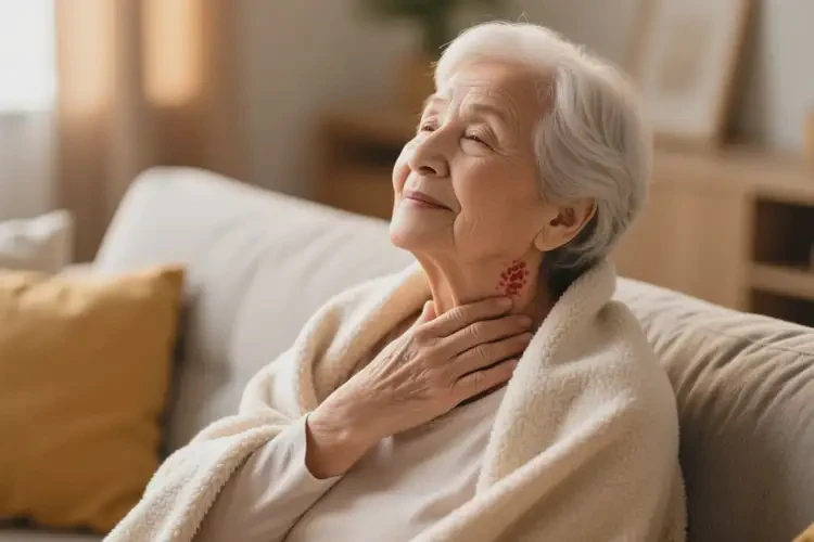 老人脖子起濕疹可以治好嗎(圖2)