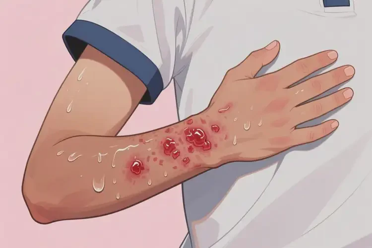 中學(xué)生手臂出濕疹可不可以根治(圖1)