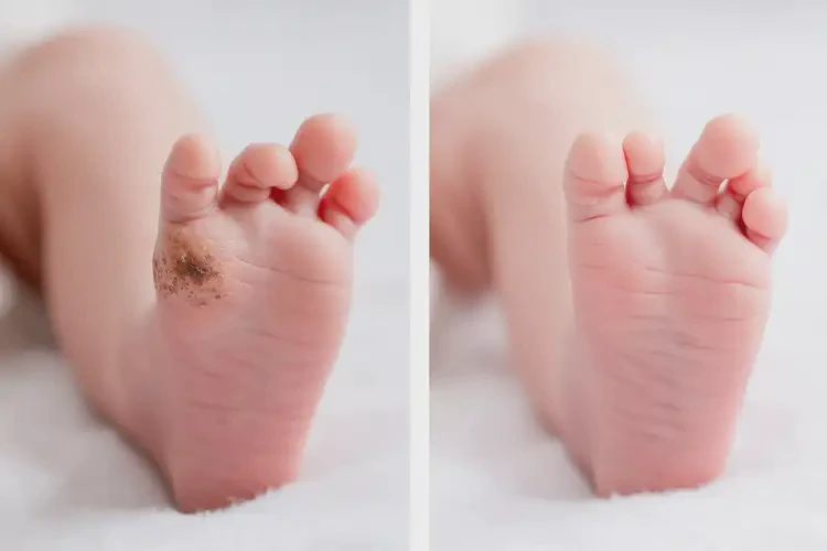 新生兒腳上容易起濕疹可不可以徹底自愈(圖1)