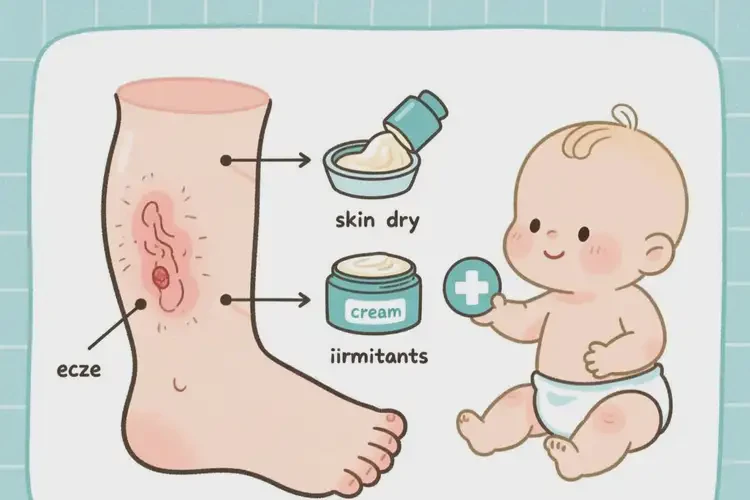 嬰幼兒小腿長(zhǎng)濕疹可以治好嗎(圖1)