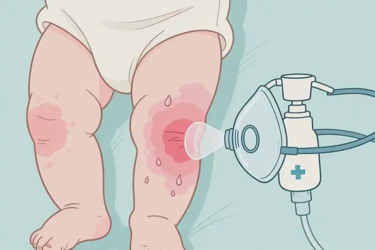 嬰兒大腿上出現(xiàn)濕疹可以治好嗎(圖3)