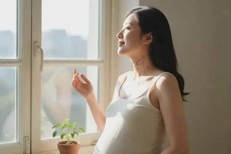 孕婦脖子出濕疹可以治好嗎(圖1)