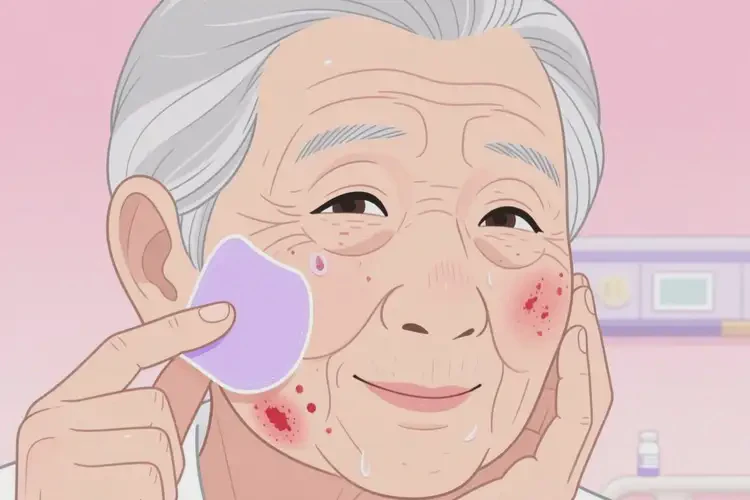 高齡老人臉上容易起濕疹可不可以根治(圖1)