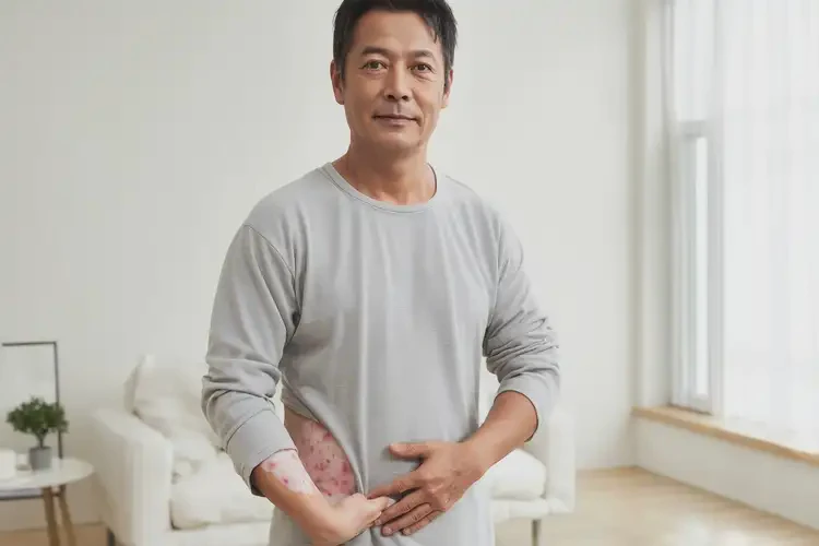 男性肚子有濕疹不管它會(huì)自己好嗎(圖1)