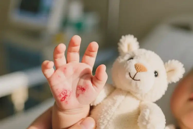 宝宝手上偶尔长湿疹可以治好吗(图4)