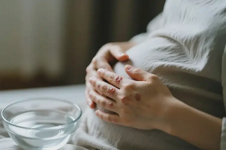 产妇手上容易起湿疹可以治好吗(图1)