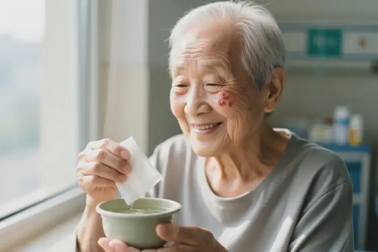 高齡老人面部出現(xiàn)濕疹可不可以根治(圖3)