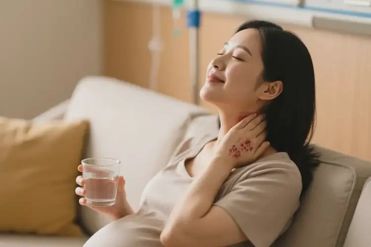 孕婦脖子出濕疹可以治好嗎(圖2)