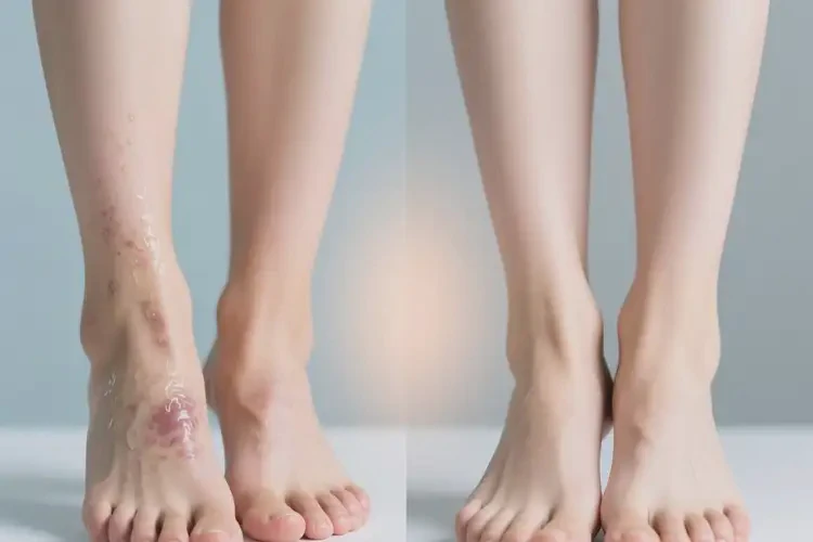 女性腳上經(jīng)常起濕疹可不可以根治(圖1)