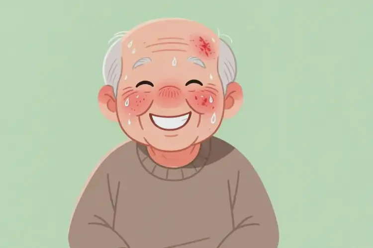 老人面部容易長濕疹可以治好嗎(圖2)