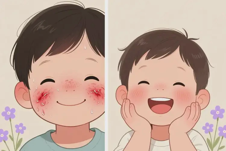 小孩面部经常起湿疹可以治好吗(图3)