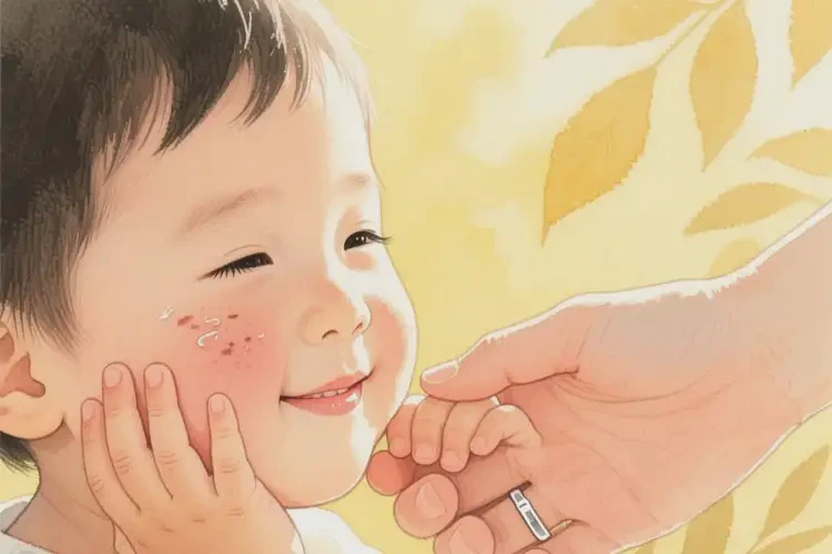 孩子面部起濕疹可以治好嗎(圖2)