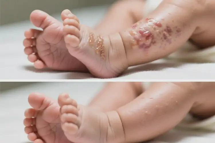 嬰兒腳上起濕疹可以治好嗎(圖1)