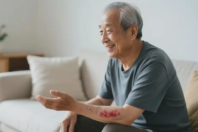 老人手臂出濕疹可以治好嗎(圖2)