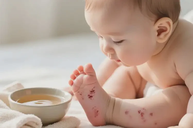 寶寶腳上出濕疹可以治好嗎(圖1)