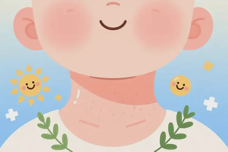 嬰幼兒脖子出現(xiàn)濕疹可以治好嗎(圖1)