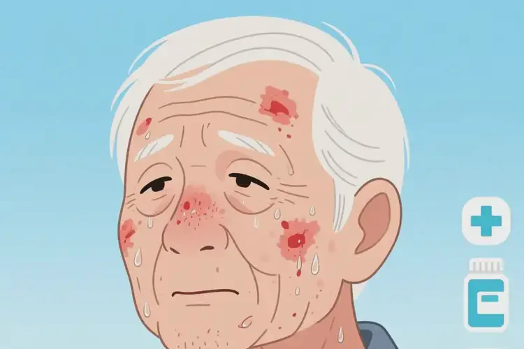 老人面部容易長濕疹可以治好嗎(圖4)