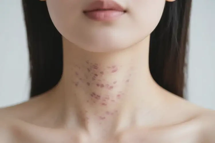 女人脖子出現(xiàn)濕疹可不可以根治(圖1)