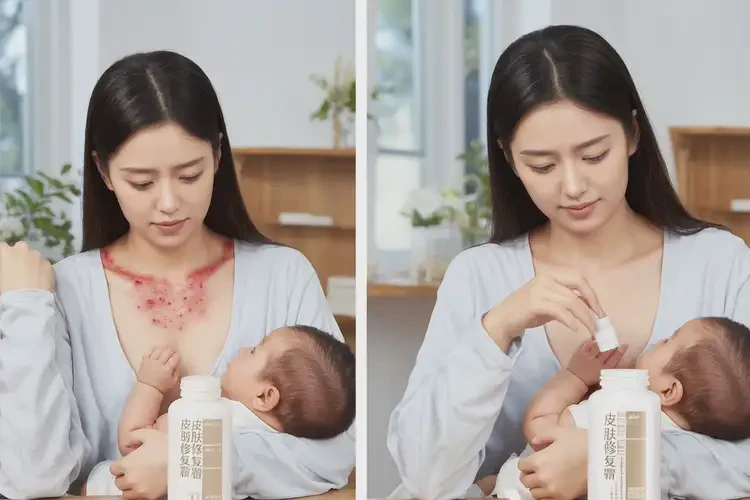 哺乳期媽媽脖子上出濕疹可不可以根治(圖1)