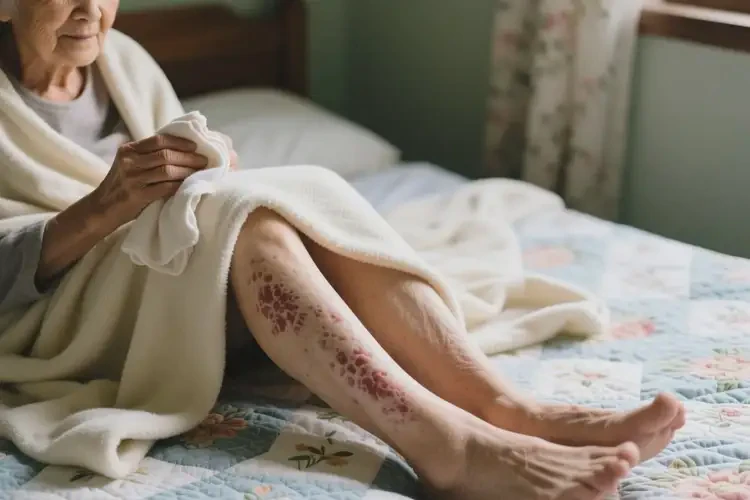 老年人小腿上有濕疹可以治好嗎(圖1)