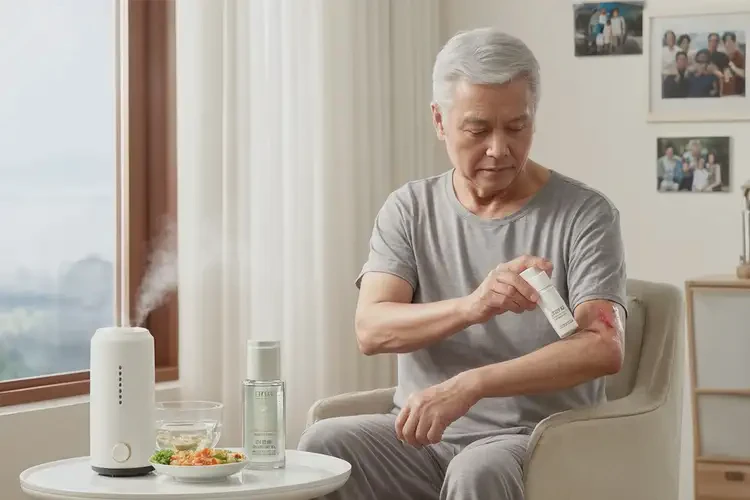 老年人手臂出現(xiàn)濕疹可不可以根治(圖3)