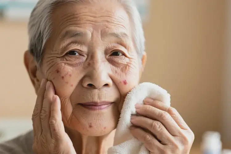 高齡老人面部出現(xiàn)濕疹可不可以根治(圖4)