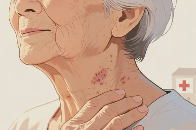 老年人脖子偶爾起濕疹可以治好嗎(圖1)