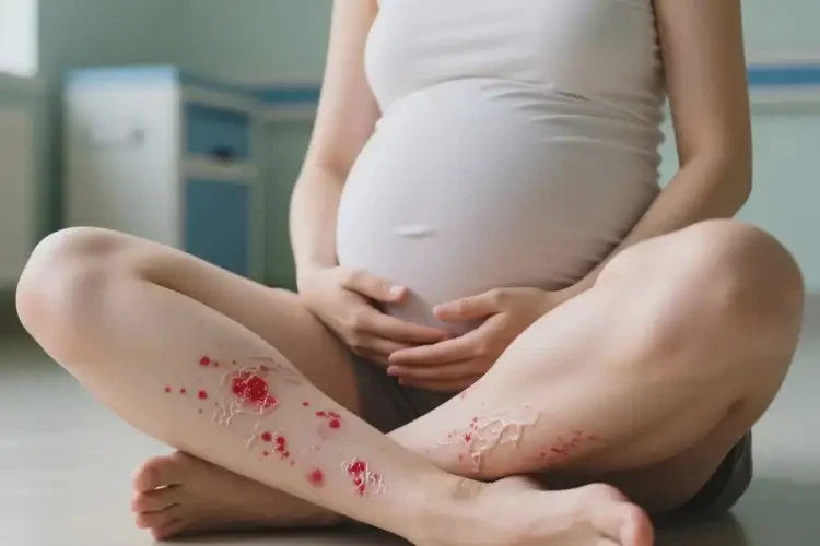孕婦小腿出現(xiàn)濕疹可不可以根治(圖1)