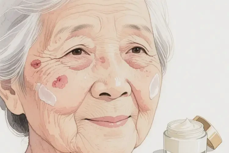 老人面部出現(xiàn)濕疹可不可以根治(圖2)