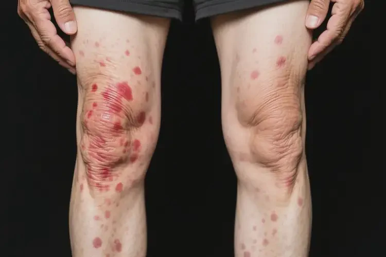 老年人大腿上出濕疹可以治好嗎(圖1)