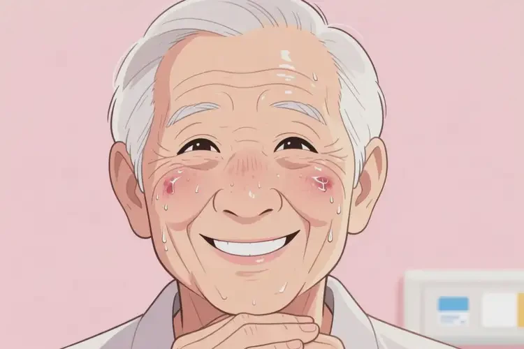 老人面部容易長濕疹可以治好嗎(圖1)