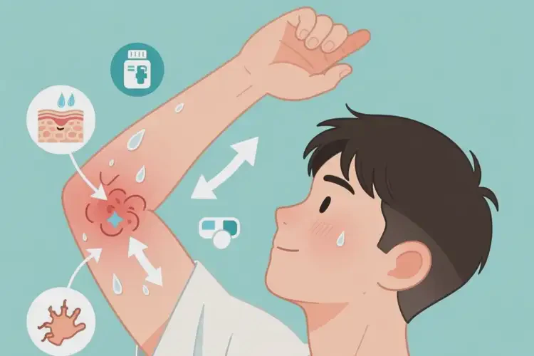 男生手臂上經(jīng)常起濕疹可不可以根治(圖1)