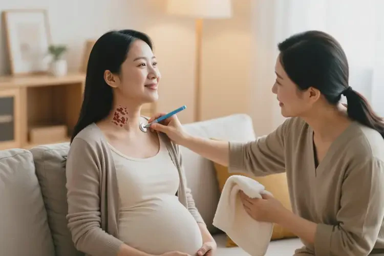 產(chǎn)婦脖子起濕疹可以治好嗎(圖3)