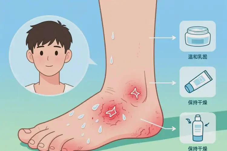 男生腳上出現(xiàn)濕疹可不可以根治(圖3)