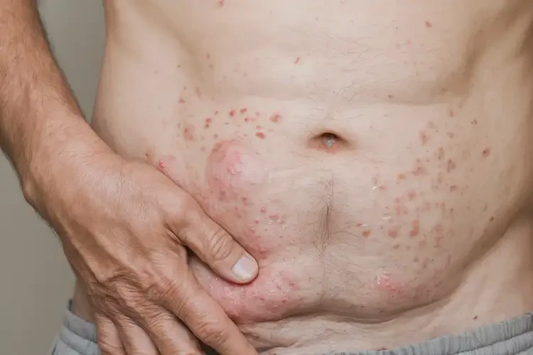 男性肚子有濕疹不管它會(huì)自己好嗎(圖4)