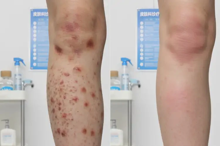 兒童小腿上長(zhǎng)濕疹可不可以根治(圖1)