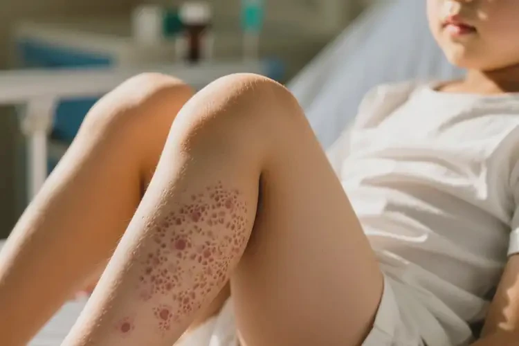 孩子大腿上出現(xiàn)濕疹可以治好嗎(圖1)