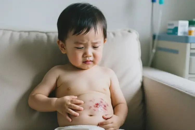 小孩肚子上經(jīng)常起濕疹可不可以根治(圖2)